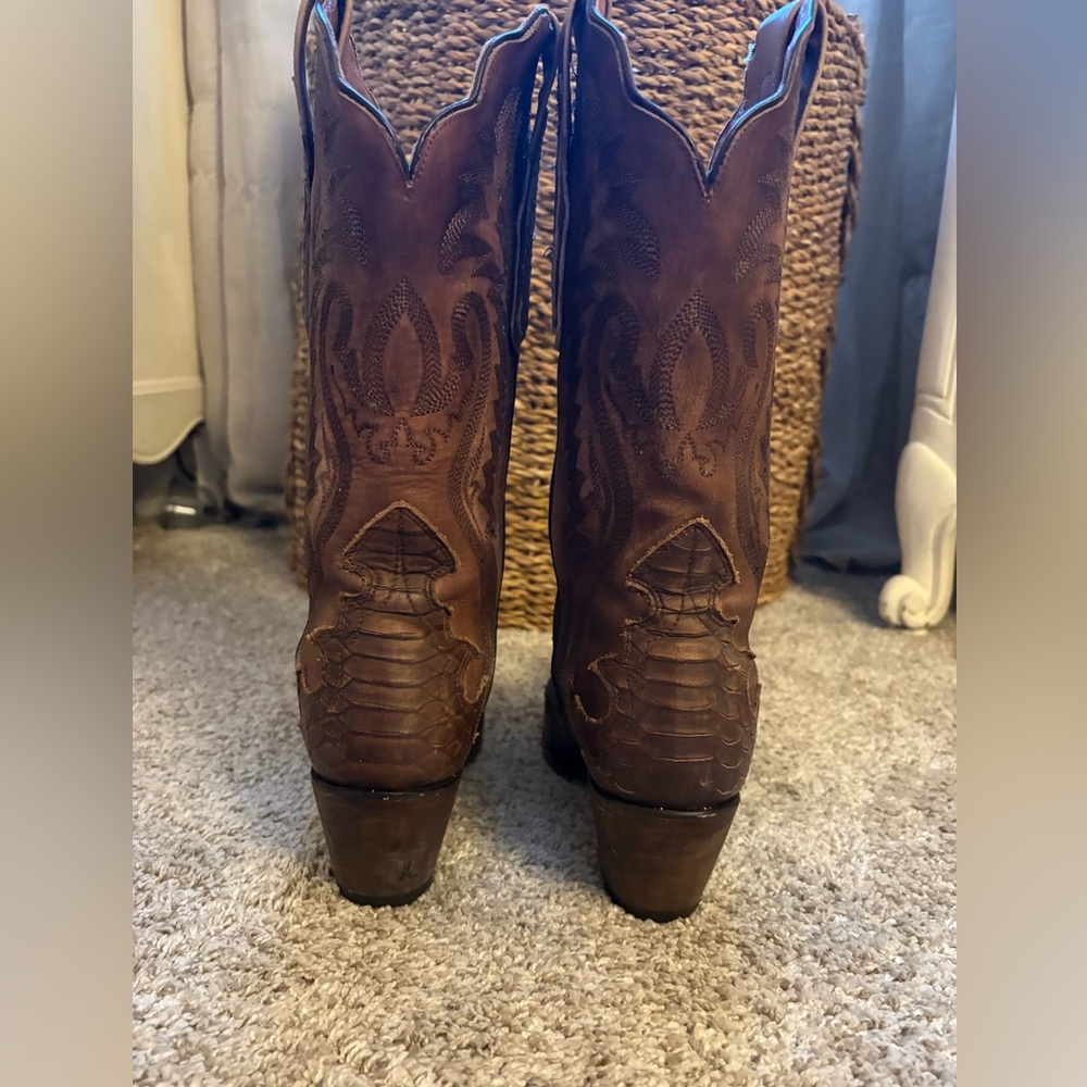 Dan Post Rattle Snake Dark Brown Western Boots - Picture 4 of 7